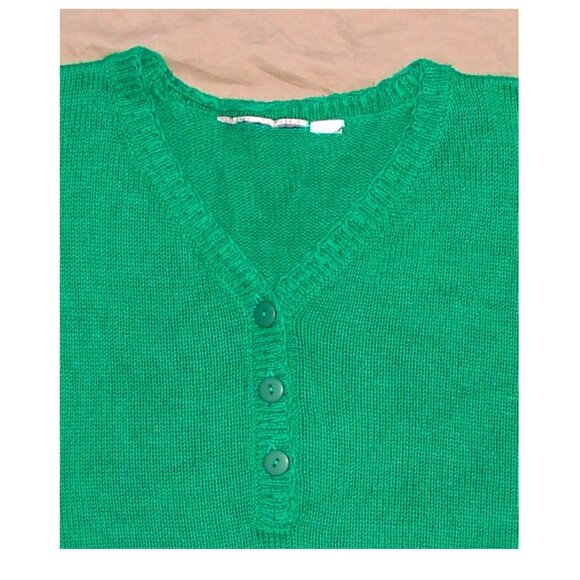 Vtg International Sportswear Oversized Knit Sweater Tunic TOP, Size 2X-3X Green - Picture 3 of 7